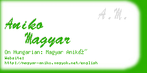 aniko magyar business card